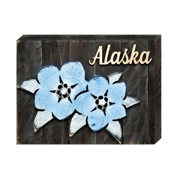 Designocracy Alaska State Flower Art on Board Wall Decor 9876308